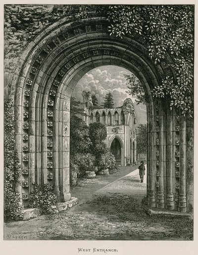 Abbaye de Dryburgh, entrée ouest - Alexander Francis Lydon